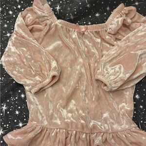 Old Navy Blush Pink Velvet Girls Top